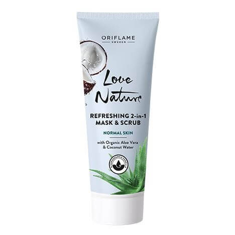 LN Mask and Scrub Organic Aloe Vera and Coconut 75ml